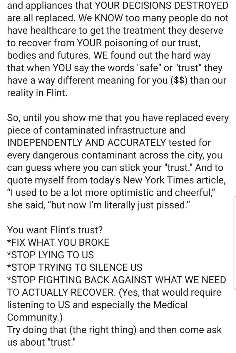 Yep. Today marks 5 YEARS since #Flint has had clean and safe water. It's Day #1826 in the #Flintwatercrisis and our screams for help go ignored. I had a few things to say...