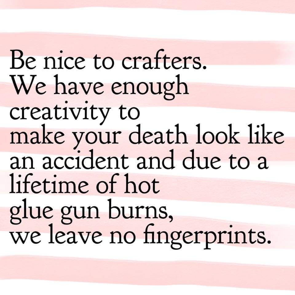 Oh the glue gun burns...you know the feeling!  😖