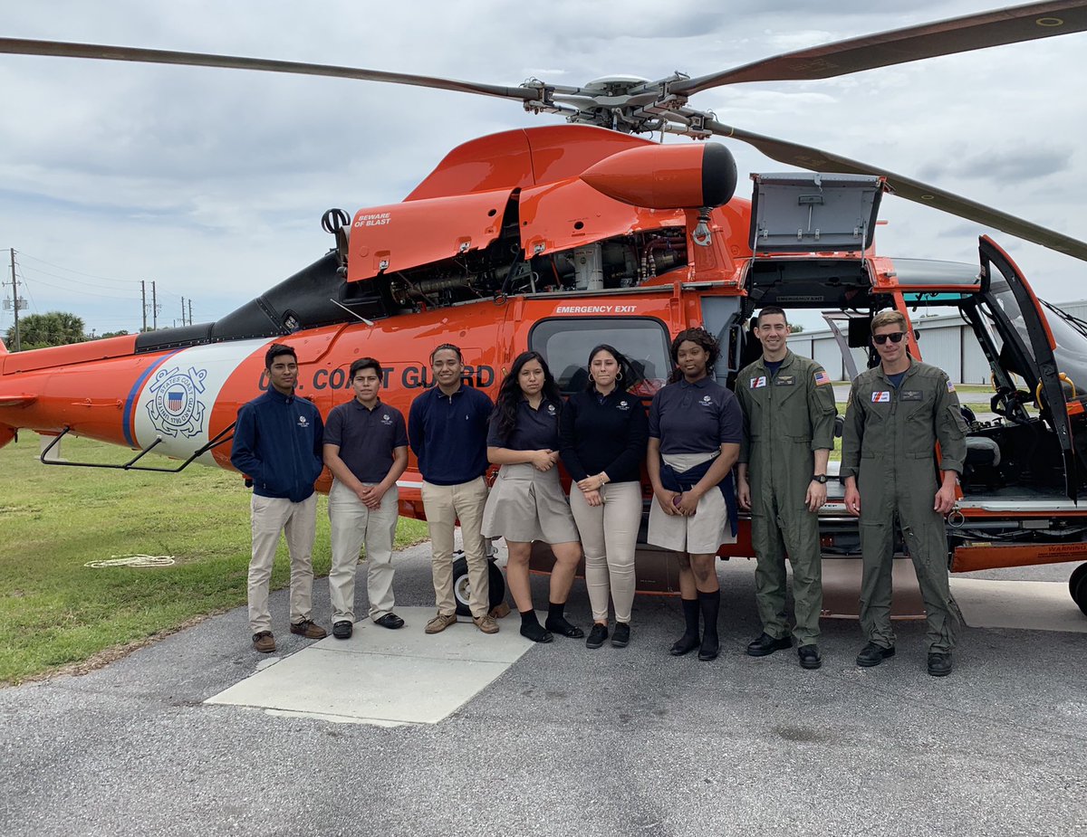 cristoreytampa's tweet photo. When the @uscoastguard needs parts for choppers they fly to Aerosonic. 🚁 When Aerosonic needs talented staff, they call on CRT. Thank you #Aerosonic for investing in our students. #CWSPpartner @CristoRey @MatthewTorano @BishopParkes @StPeteChamber https://t.co/LmgHRyYuXT