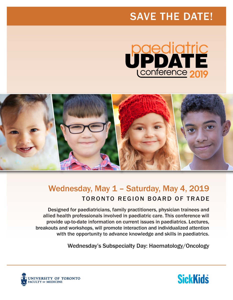 SickKidsPUC's tweet photo. And we are back! 
Paediatric Update Conference @SickKidsPUC 2019 all set to happen at the Toronto Board of Trade @TorontoRBOT in less than a week!

Thank you to all of our 380+ registrants. Looking forward to a great conference! https://t.co/ik36jDFPmn