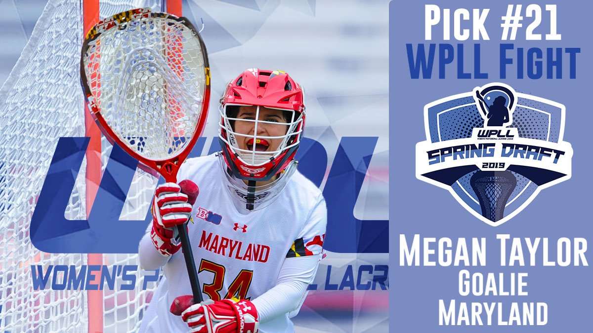 AUProLax's tweet photo. She comes up with her biggest saves on the biggest stages.
With the 21st overall pick of the #WPLLdraft, @wpllfight selects goalkeeper Megan Taylor (marylandWLax)
📺 https://t.co/zLwFk4DFA1 https://t.co/YVgnLH0XrB