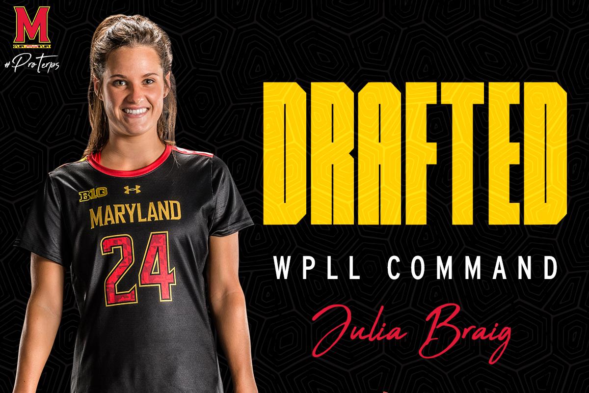 MarylandWLax's tweet photo. ✔️ Big Ten Defender of the Year
✔️ First Team All-American
✔️ #ProTerp
Julia Braig ➡️ @WPLLCommand
#WPLLDraft || #FearTheTurtle https://t.co/Gr21ccHJql
