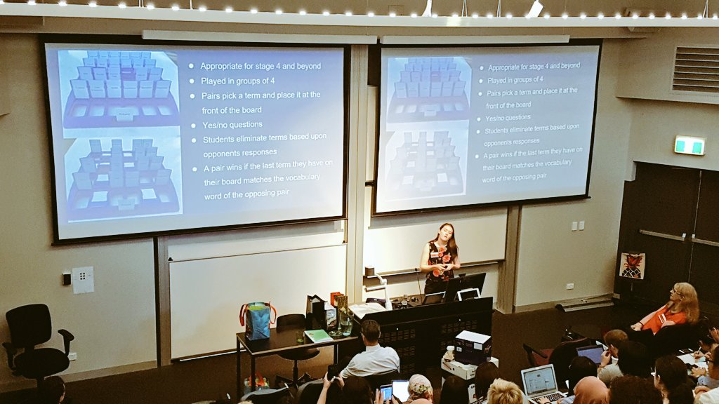 Brooke Hamilton uses 'Guess Who?' boards to explore mathematical vocabulary. She also shared a similar formative assessment resource available on <a href="/Desmos/">Desmos</a> at
teacher.desmos.com/polygraph, which gives the added bonus of collecting students' questions and answers. #SUSMAC19