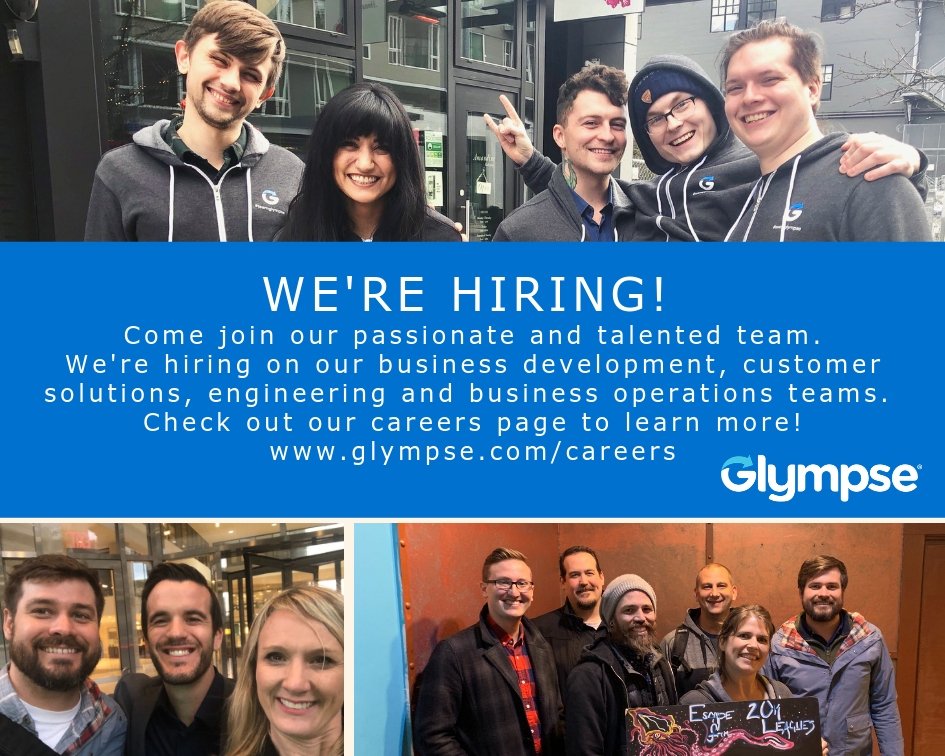 Glympse's tweet image. Join our team! glympse.com/careers
#Hiring #BusinessDevelopment #SolutionsEngineer #SoftwareEngineer #officeadmin