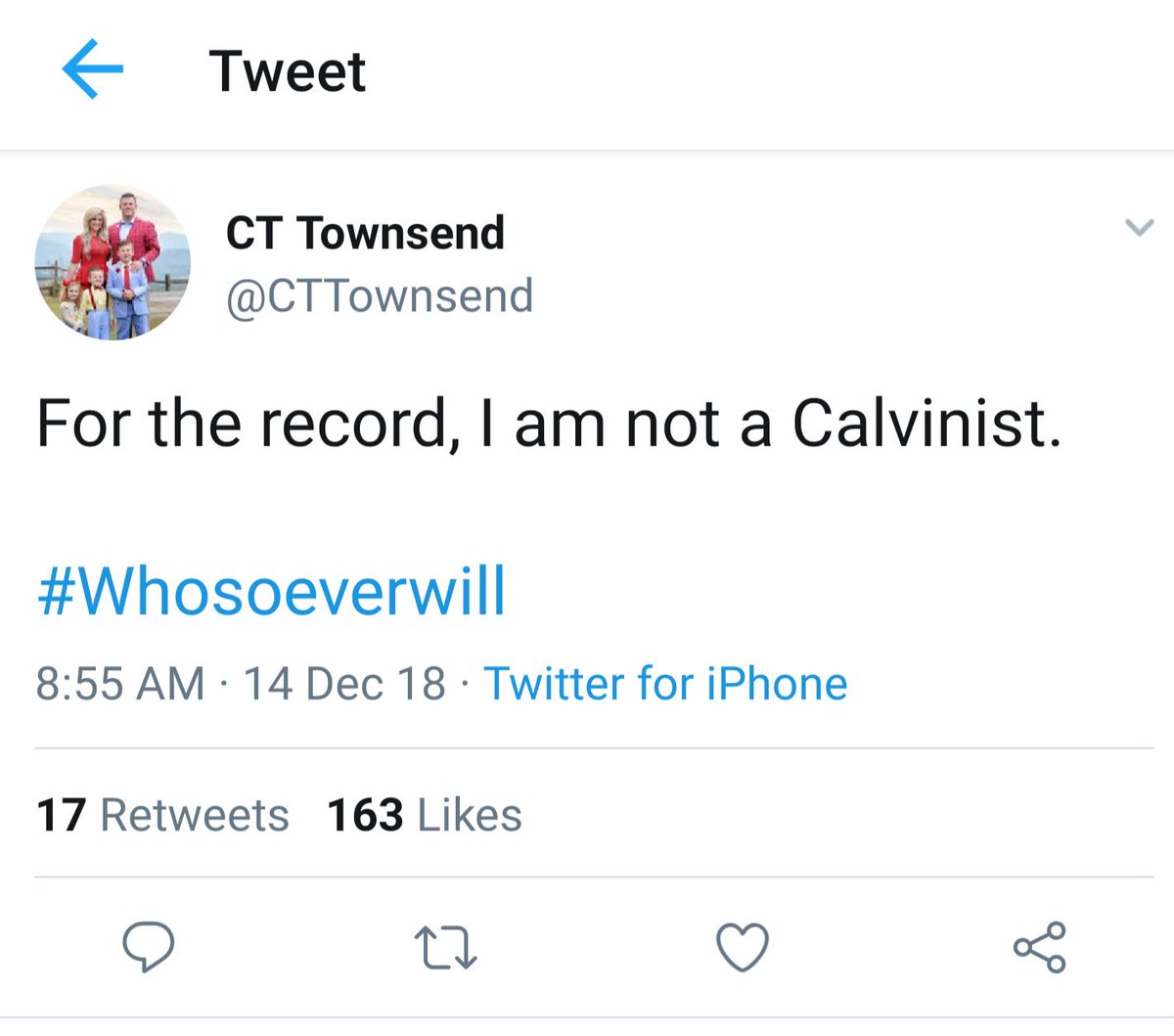 DistractionPew's tweet photo. I'll #NeverForget that time @sowntend had to defend himself from the accusation of being a Calvinist!!!!

😅😅😅 https://t.co/E2HX9znXmg