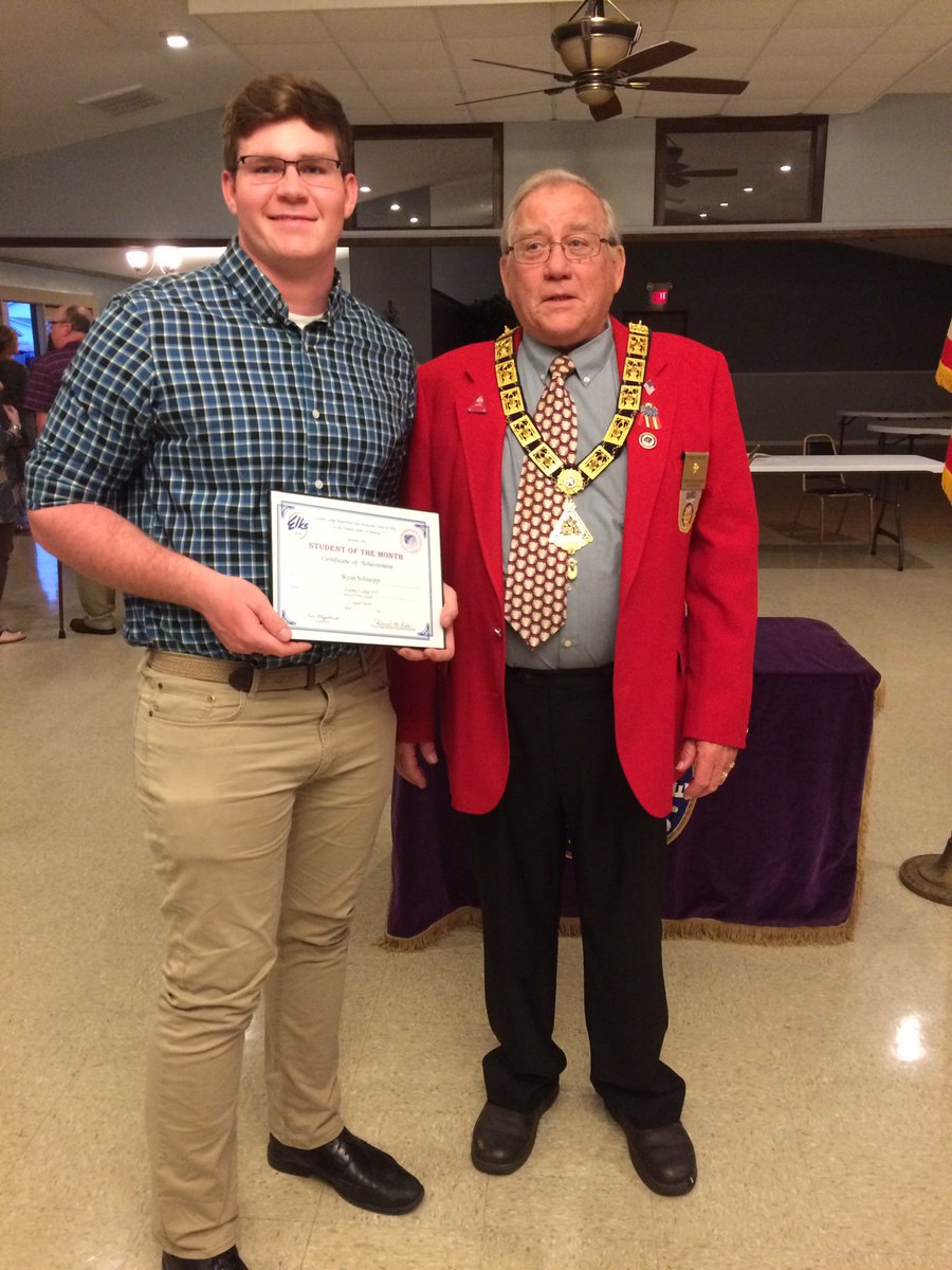 OneMichigal's tweet photo. Congratulations to Elks’ Teen of the Month Wyatt Schlaeppi!! https://t.co/Ra3zYKLLQT
