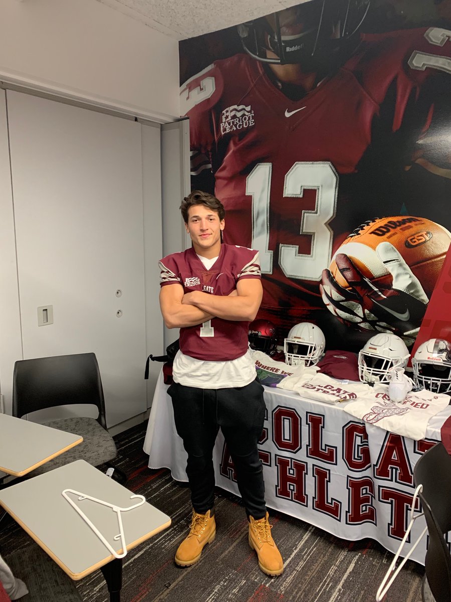 Extremely EXCITED to receive my FIRST offer from Colgate University!! Thank you @Coach_Dakosty @CoachDanHunt @BrentBassham for this unbelievable opportunity! #GATA #GoGate ⚔️ @ColgateFB