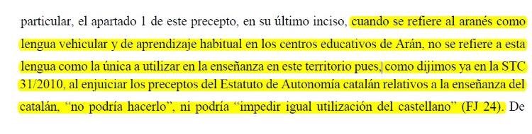 InesArrimadas's tweet photo. La realidad es que el TC, en la sentencia a la que se refieren el PSOE y los separatistas, recuerda a la Generalitat que la ley autonómica de educación no sirve de excusa para excluir y discriminar al español como lengua vehicular, tal y como establece la normativa básica estatal https://t.co/PJdGbRdvsL