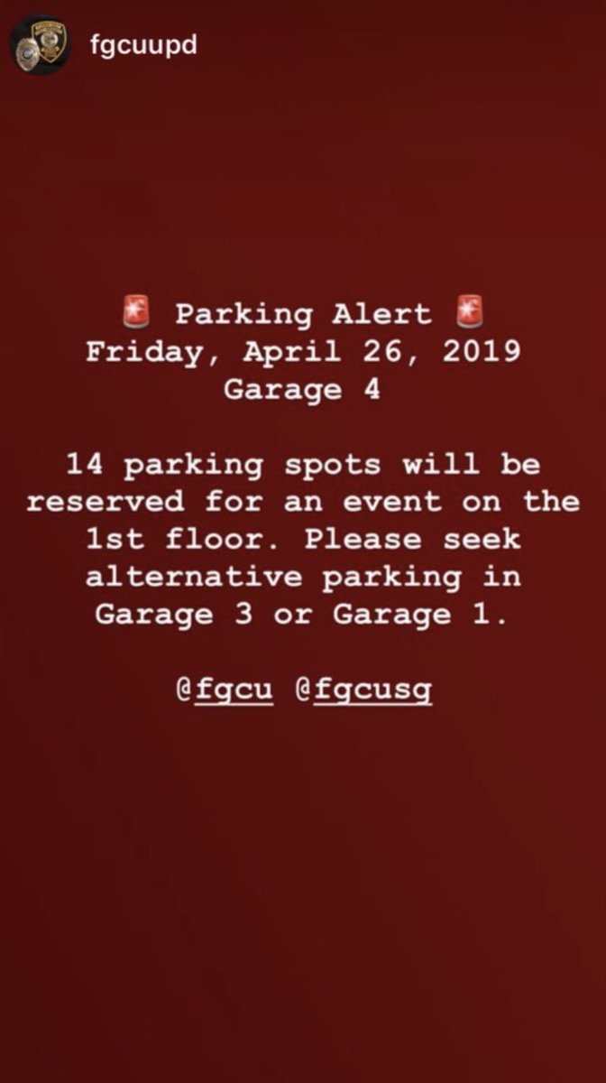 PARKING ALERT FOR TOMORROW⬇️