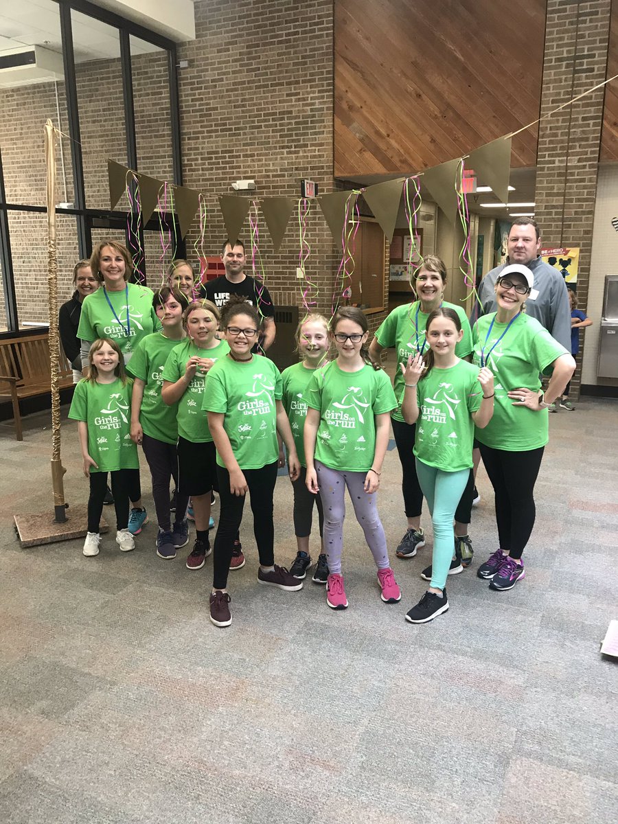 Look at these Girls on the Run! A little rain couldn’t wash away their practice 5k. Thanks @susantbbs1 and the coaches for setting up an indoor course @hinklecreek #gotr #afterschoolfun