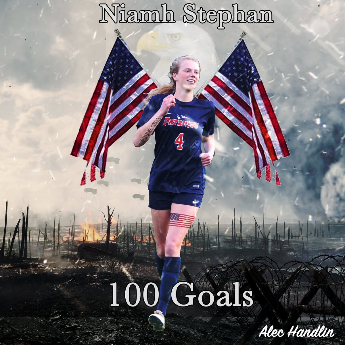 Shout out to <a href="/niamhstephan/">Niamh Stephan</a> for getting her 💯career goal in our 3-1 win against Carrboro last night #PatriotThrive #ThriveFA