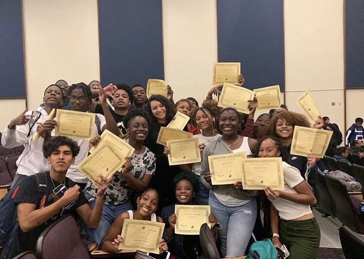 Some of our sophomores today at the IB ceremony. They are ready to take on their Junior year‼️🎉📚