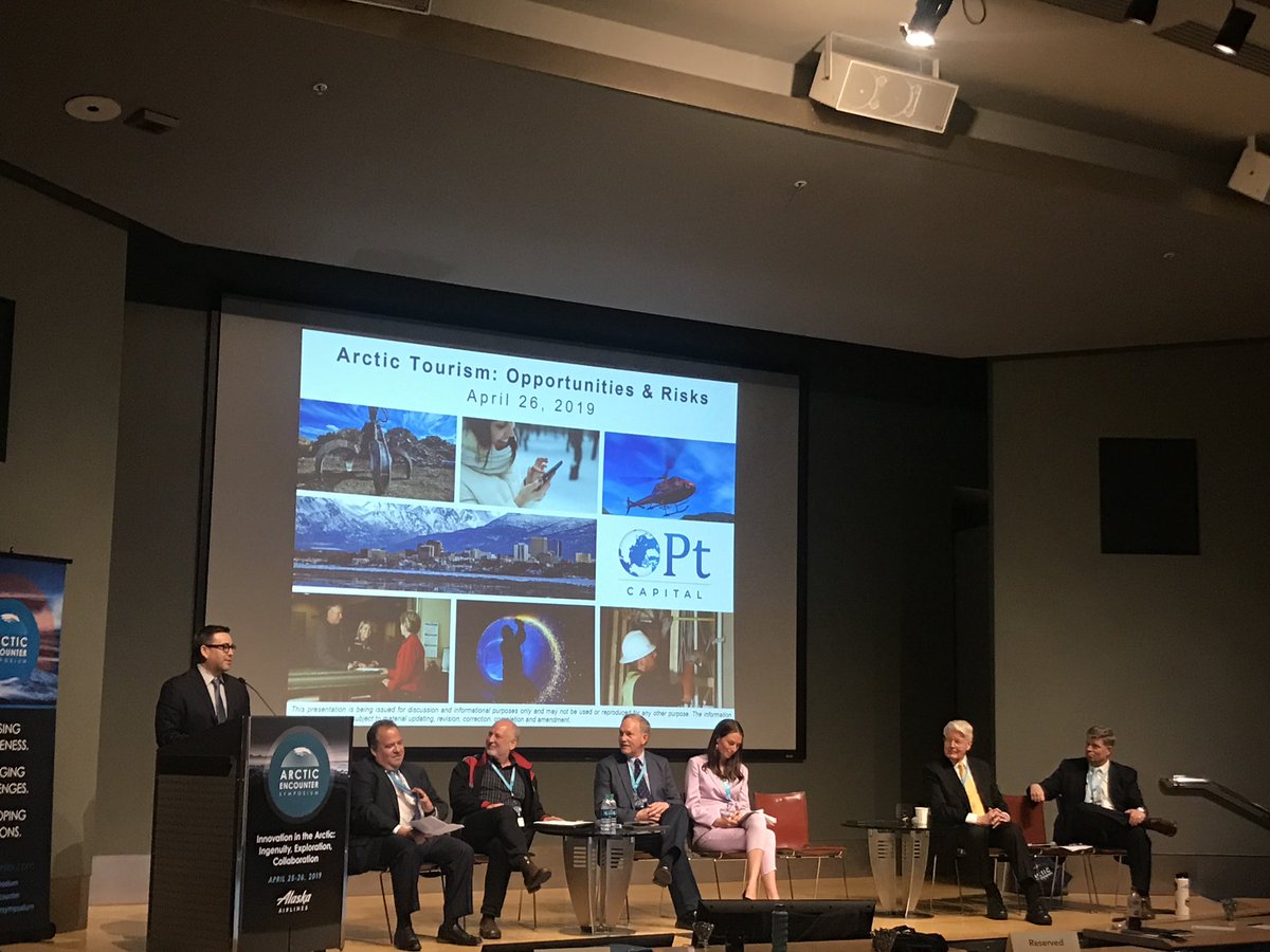 Great day at @AESymposium! It was pleasure to hear from speakers like @hughshort, CEO of Pt Capital, who discussed the growth of #Arctictourism at the panel “Accessing the #Arctic: Tourism, Opportunity, and Risk” #AES #ArcticEncounter