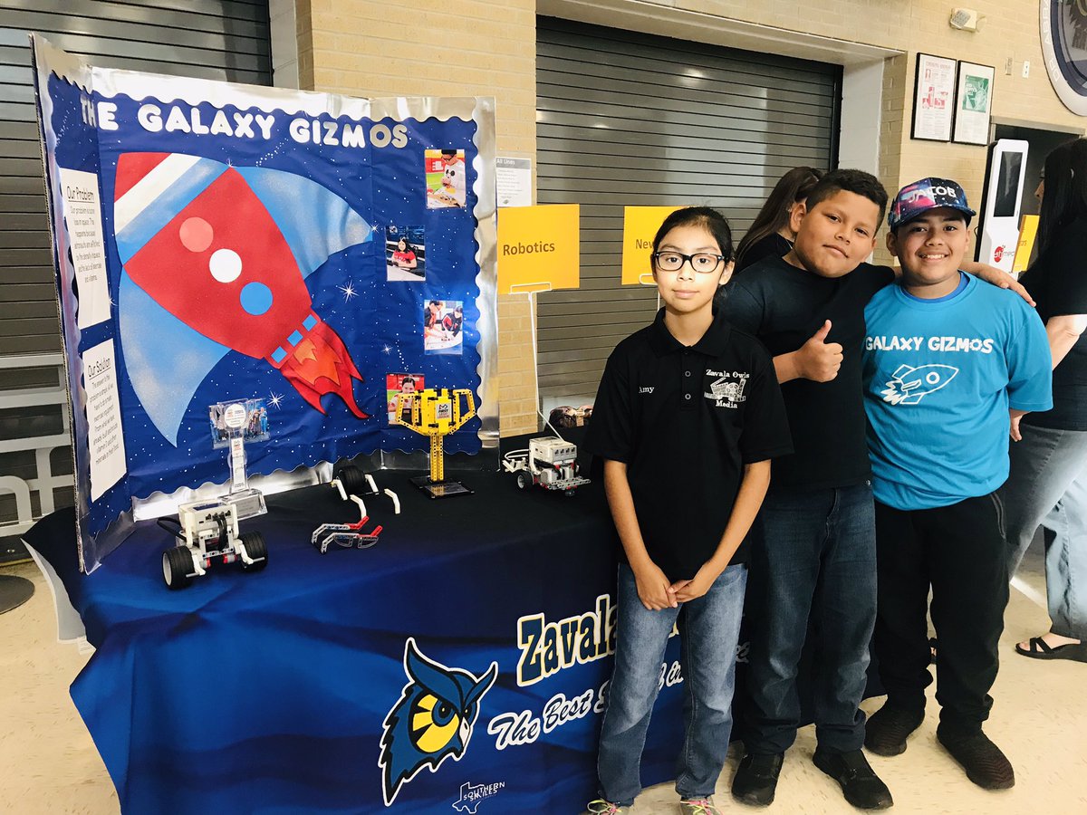 ZavalaRobotics's tweet photo. Our Galaxy Gizmos at the @HarlingenCISD #DigitalLearningShowcase sharing about FLL Robotics and their experiences this year! @ZavalaElemHCISD https://t.co/eAlduAQWuG