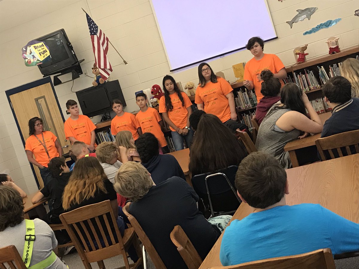 RowenaBalint's tweet photo. AVID came from LMS today to encourage our 5th grade dolphins...#DolphinStrong @marelevengood https://t.co/9PFRioqhzM