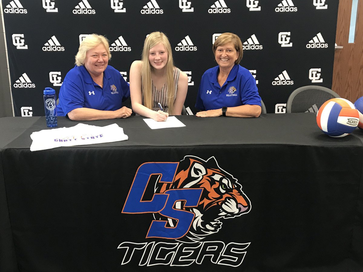 ChattStateVB's tweet photo. Welcome Delaney Bridges from Gordon Lee to the Lady Tiger Volleyball Family! 🏐💙🏐 https://t.co/x8GjKPlCLK