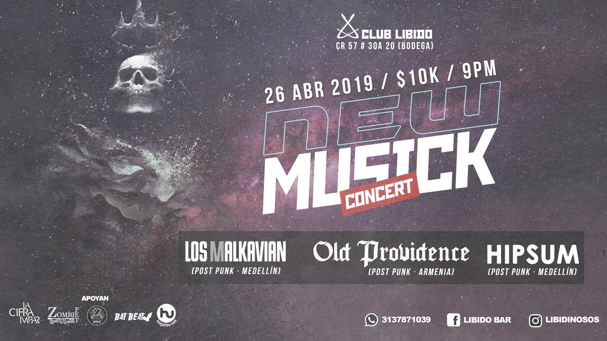 Amigxs, mañana estaremos en club libido junto a @los_malkavian y <a href="/OldProvidencePP/">Old Providence</a> a partir de las 9pm
Entrada a 10lks
🌹Nospi por allá🌹