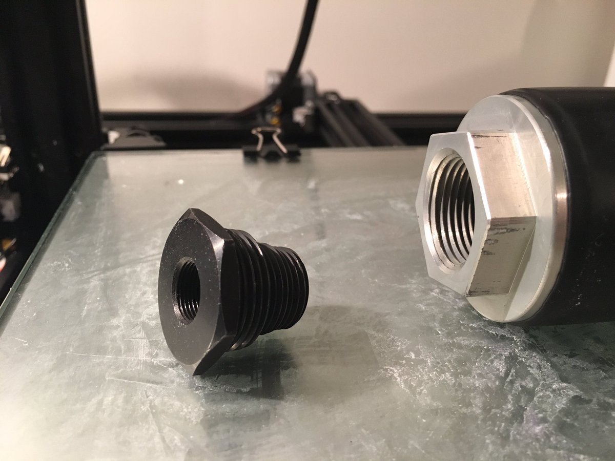 KadeCAD on Twitter: "NAPA 4003 fuel filter suppressor (uses solvent trap  adapter and 3D printed baffles)… "