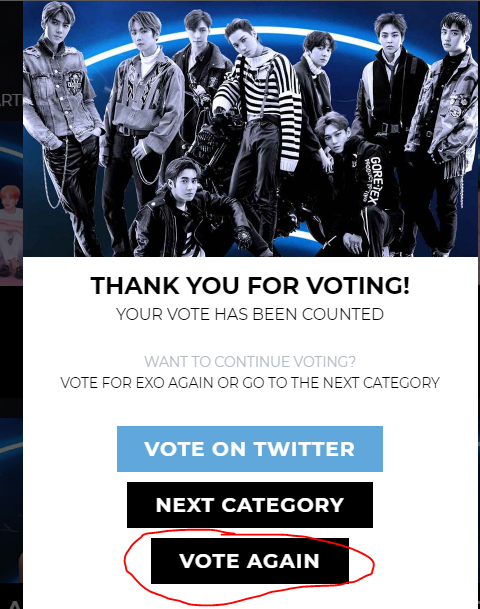PROJECTEXOL's tweet photo. 💡ERIS!

It's so easy to vote in the Billboard website. Literally, it won't take you 10 seconds to cast (1) vote! And you can do it 100 TIMES with only 1 email! 

As easy as 1, 2, 3!

WHAT ARE YOU WAITING FOR? VOTE NOW! 

https://t.co/xoJGUx0ug1

#BBMAsTopSocial EXO @weareoneEXO https://t.co/55gy5IOyfQ