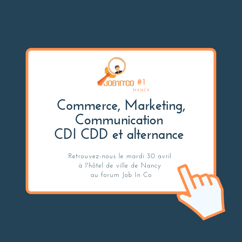 Vous êtes en recherche d'un poste en #Commerce, #Marketing ou #Communication ? 
Venez nous rencontrer à la première édition du forum Job In Co à #Nancy le mardi 30 avril !
Plus d'informations : pharmadrive.pharmagest.com/index.php/s/S9…
#1 #CDI #CDD #alternance #emploi #RH