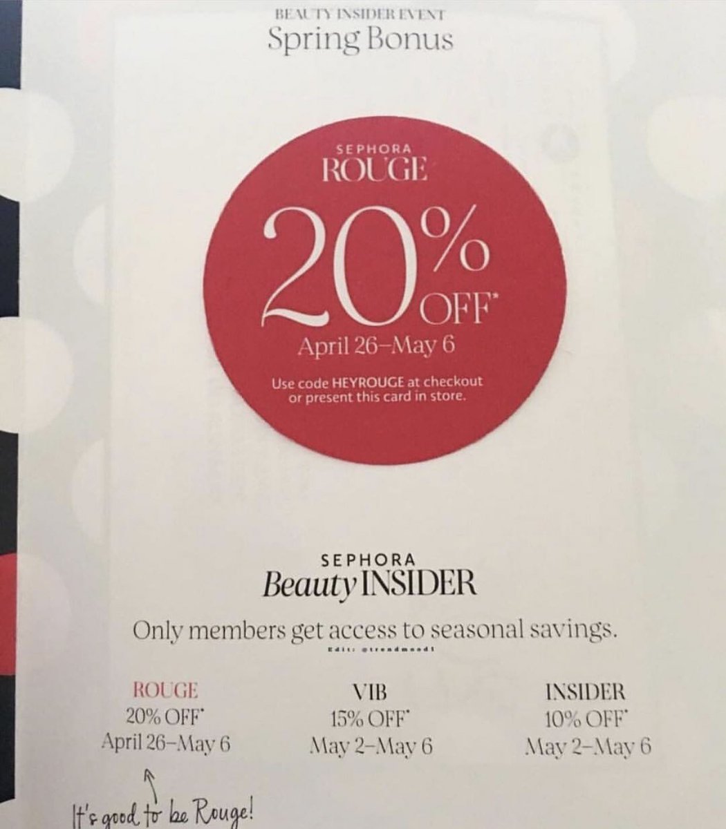 Trendmood's tweet photo. It’s Here!! Available Now! 🚨LINK ➡️ https://t.co/4iIuseXf4e ❤️🖤@Sephora #SpringBonus #Sale Event
For #Rouge ➡ Now - MAY 6TH 20% OFF use code: HEYROUGE
#ByeByeMoney 💸💸 📸 @shelz76 https://t.co/NtrS7yr1AU