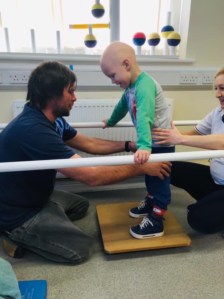 This is Seb, one of many children The Danny Green Fund helps every week with physio sessions. Learning to walk once again. Look at his smile 💙#helpingothers #changinglives #creatingsmilesforever