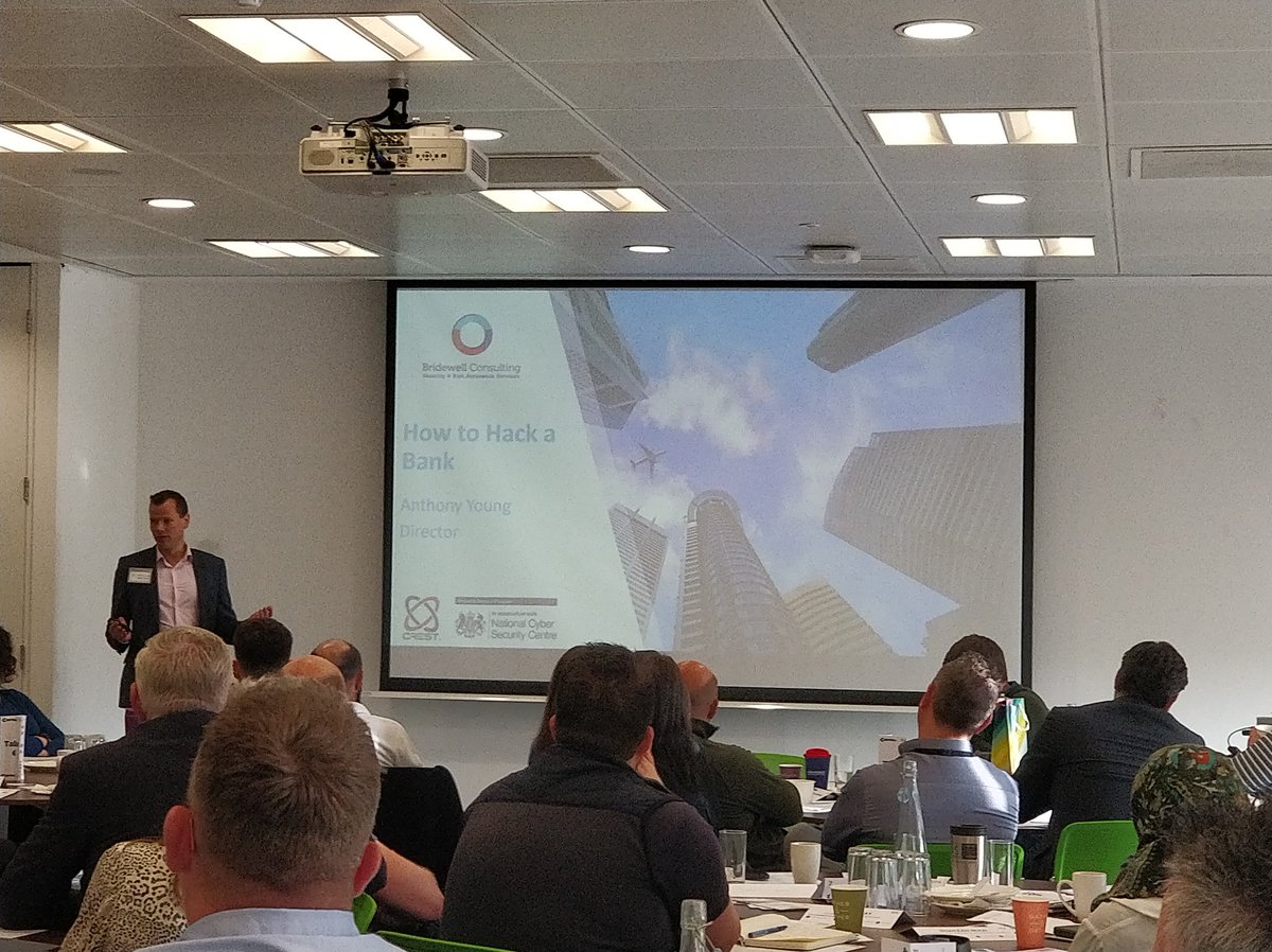 Great start to the morning from @BWC_Security teaching us how they hacked into a bank!