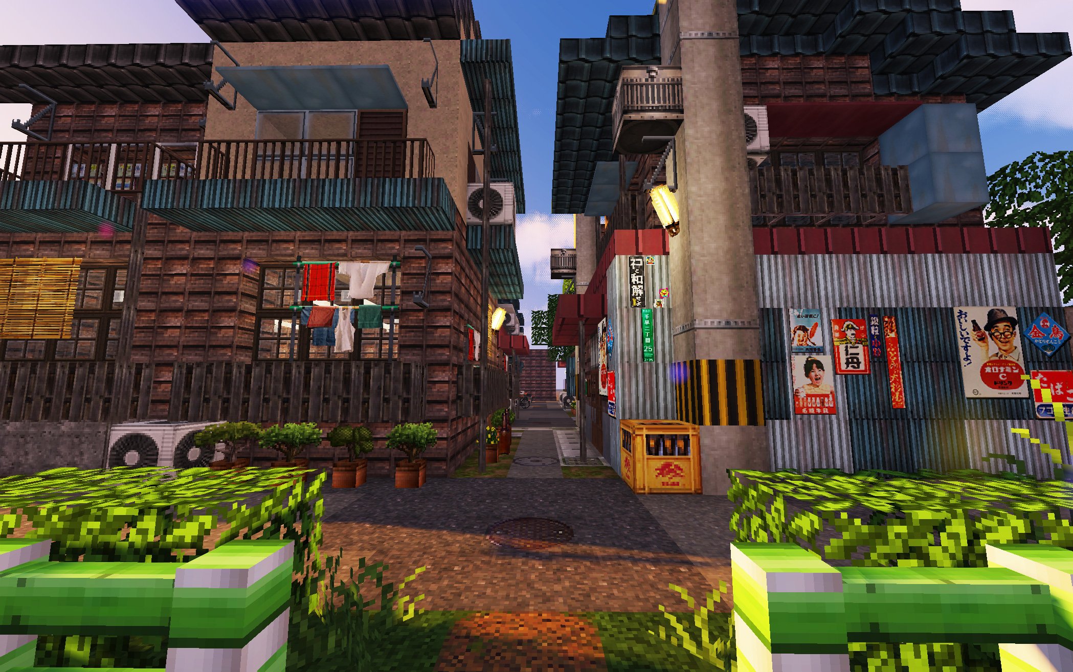 Wada Yase On Twitter 昭和マイクラ 路地裏ゾーンをつくりはじめる ここは脳汁出るので 迷宮みたいにガッツリ作りたいな マイクラ Https T Co Off43ggoku Twitter