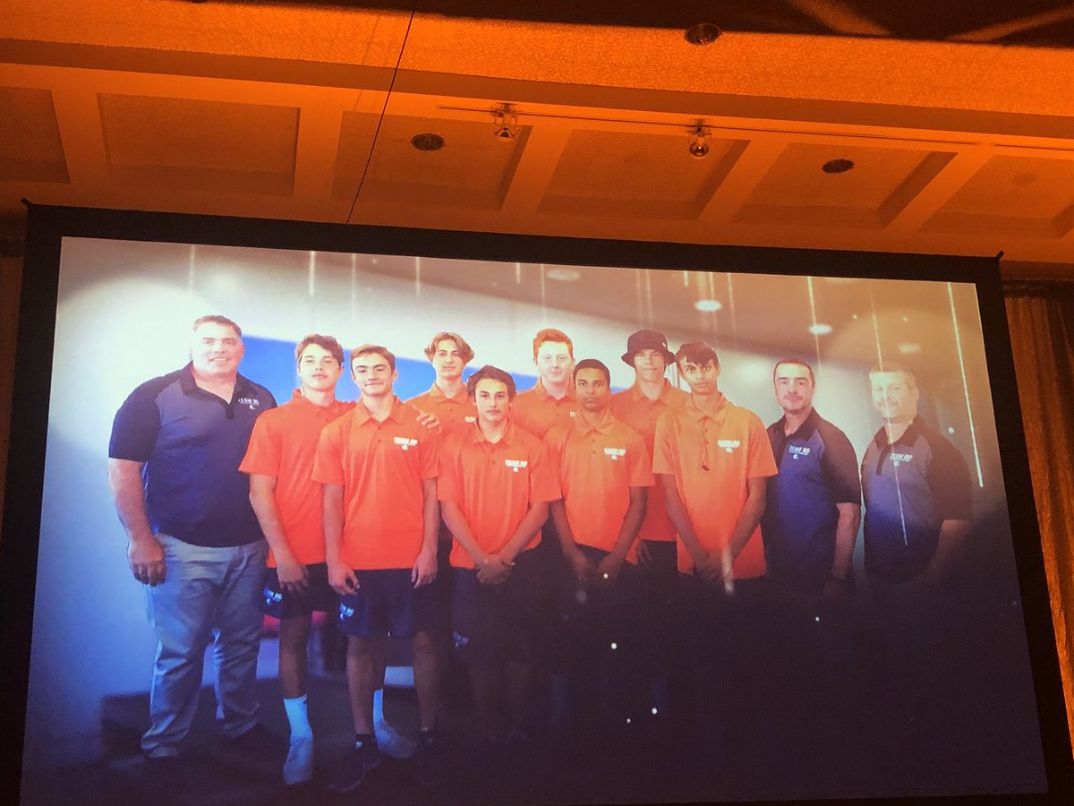 bradyjepsen's tweet photo. Our very own @KendallGross9 being recognized (3x) at the 2019 @BCLions Orange Helmet Awards dinner 2019 Community Coach of the Year!  @Valley_First @FirstWestCU @dave_lanphear @ParaujoPaulo @Paul_D_Brodeur @EwanickSusan #kelownafootball https://t.co/0B4p0QgKCQ