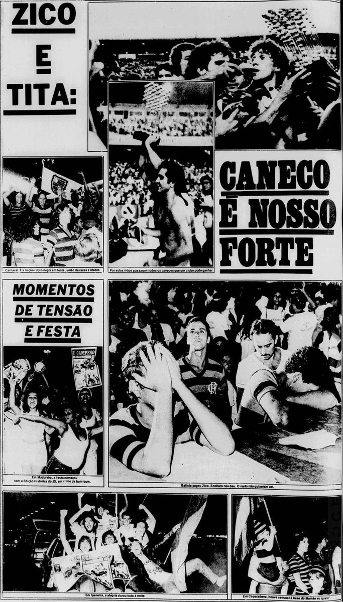 flahistoria's tweet photo. 26/04/1982 #flahistoria 🏆🔴⚫️
[📰 Jornal dos Sports]

@Galinho1953 e Tita: CANECO É NOSSO FORTE

#GRExFLA #Br82 https://t.co/RF13fg1Hbw