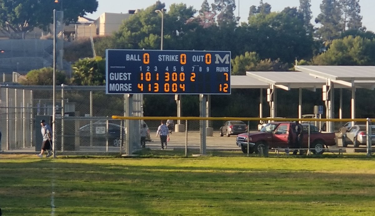 MorseBaseball's tweet photo. Great win today vs Kearny to tie For Central League.@SimplyAJ10 @SDPrepInsider @morsehighASB https://t.co/ZXeEcmN6gP