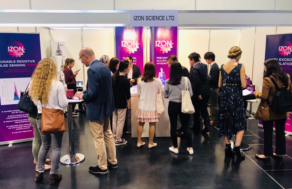 IzonScience's tweet photo. Lots of excitement around the new Automated Fraction Collector on the second day of #ISEV2019. Come and see how #izonscience has revolutionized #EV isolation - and enter to win for a chance to take one home! https://t.co/19G3gNsuXb