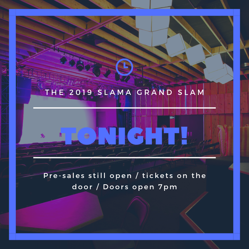 TONIGHT // We crown our 2018/19 Grand Slam Champ at <a href="/HowlerHQ/">HowlerHQ</a> with 12 poets competing for the title plus feature performance from 2018 Champ, Tenda McFly