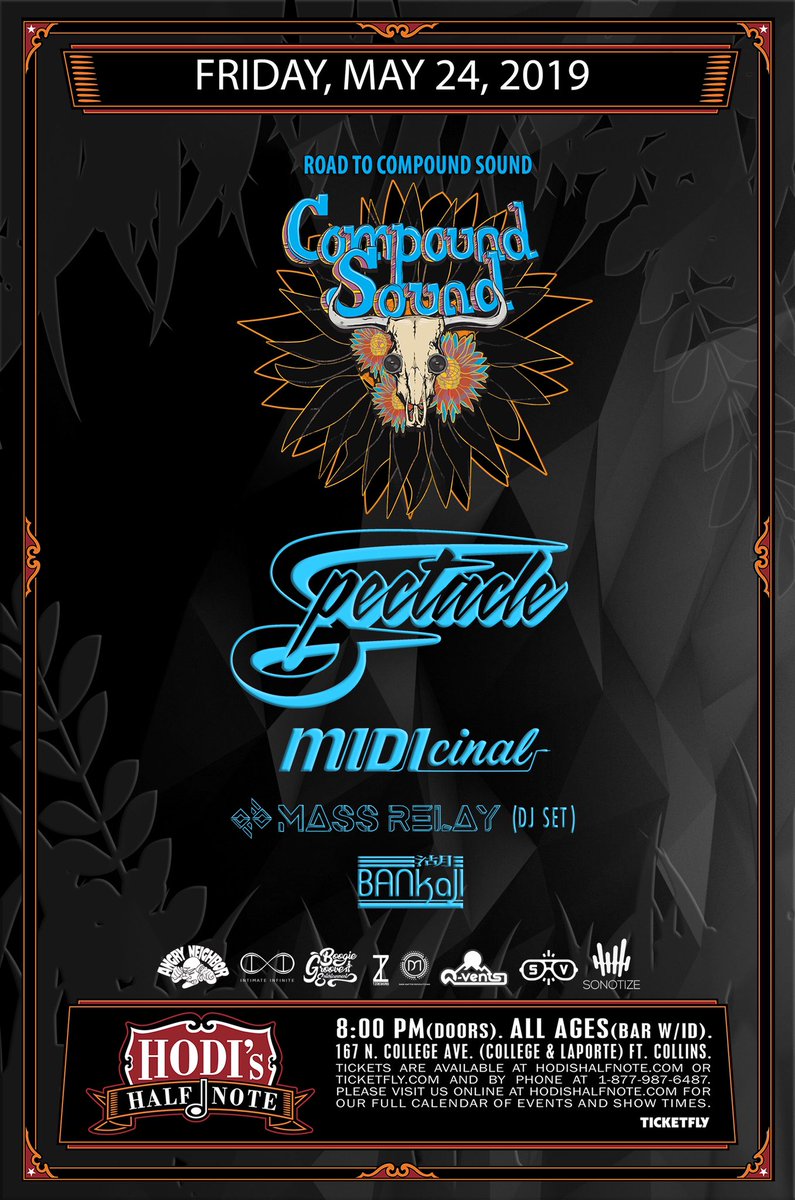 Catch me in FoCo on May 24th with <a href="/spectaclemusic/">Spectacle</a> <a href="/TheMassRelay/">Mass Relay</a> and <a href="/Bankaji_Music/">🔪 Б カ И kaンI🔪</a>  for a <a href="/CompoundSoundWy/">Compound Sound</a> preparaty presented by <a href="/quittheanger/">Angry Neighbor</a> 🔊🌶🙏🏽