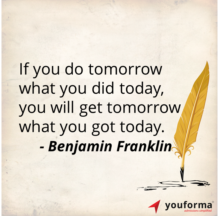 youforma's tweet photo. If you do tomorrow what you did today, you will get tomorrow what you got today.
#quote @motivation #life #education #youforma https://t.co/lQVylO8X0Z