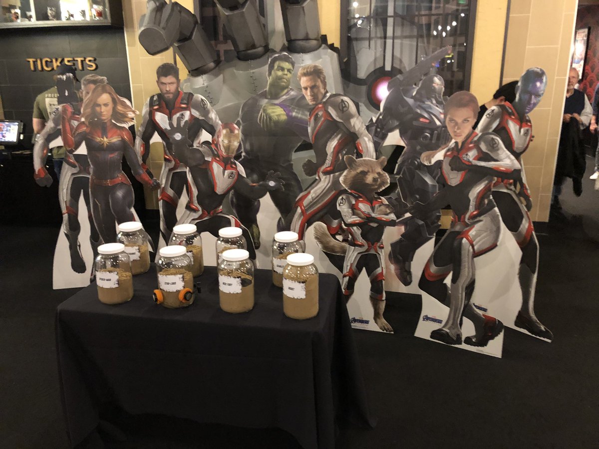 CelloC's tweet photo. #Endgame.

Wow.

Just... wow.

Also, this was in the theater lobby tonight. I died. 😂 https://t.co/EeOkSGC7SU