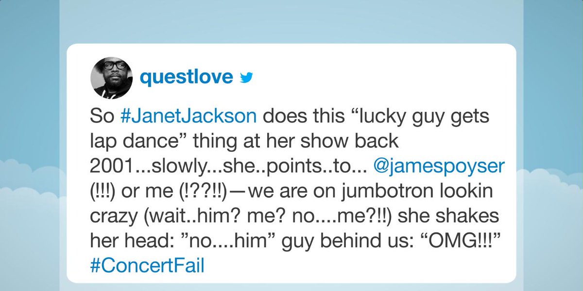 FallonTonight's tweet image. Jimmy reads your #ConcertFail tweets, including this one from @questlove! #FallonTonight
