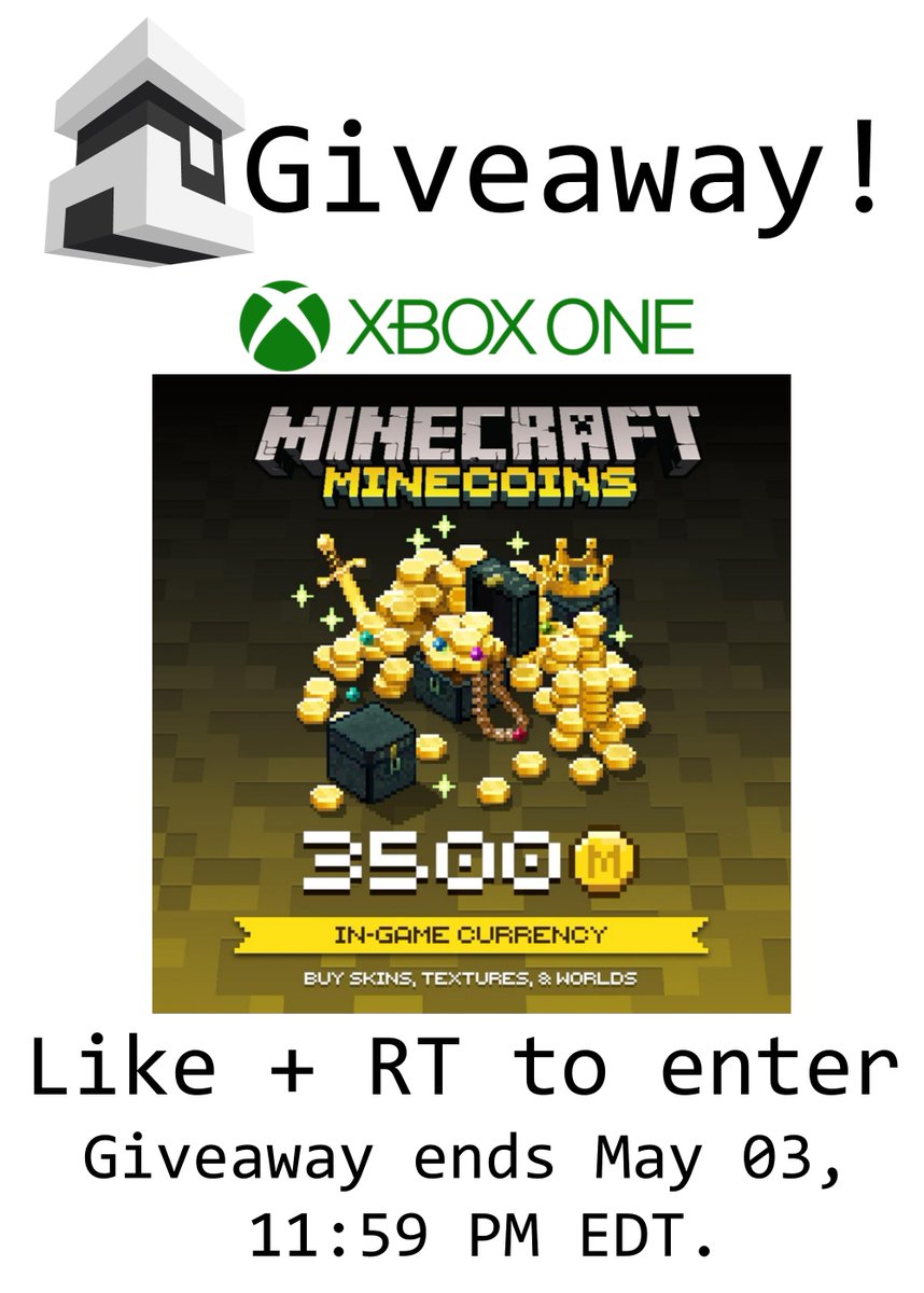 What time is it? It's GIVEAWAY time!

𝗟𝗶𝗸𝗲 + 𝗥𝗲𝘁𝘄𝗲𝗲𝘁 to get a chance to win 3500 Minecoins on the Xbox One!

Giveaway entries close on May 03, 11:59 PM EDT.

#giveaway #minecraft