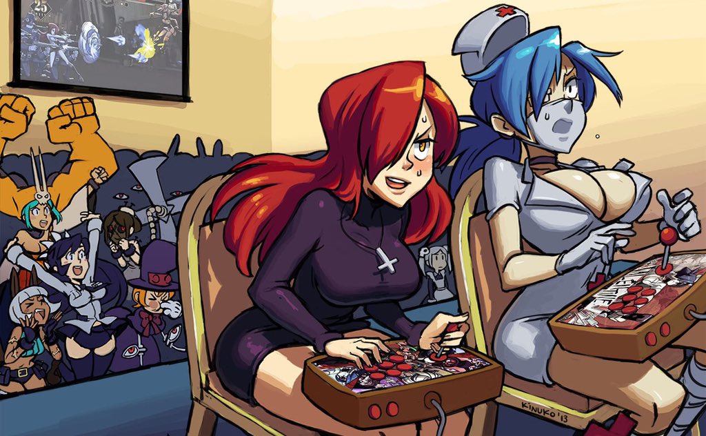 SaturnisV's tweet photo. @GundamIsHere ckeck out #Skullgirls how long do you think it will take before sjw cunts start losing their shit over these characters? https://t.co/dRJgIaRCRv