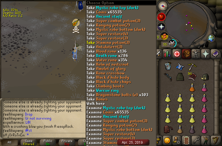 1_wilderness's tweet photo. Decided to group up 10 of the finest goonz and go hit singles, there was quite a few feasts out there for us, thanks for the donations / action guys! untill next time! 😈👻
#CutthroatRS
#SingleUnit
#YeeCunnnnt https://t.co/pp2OmRpSGI