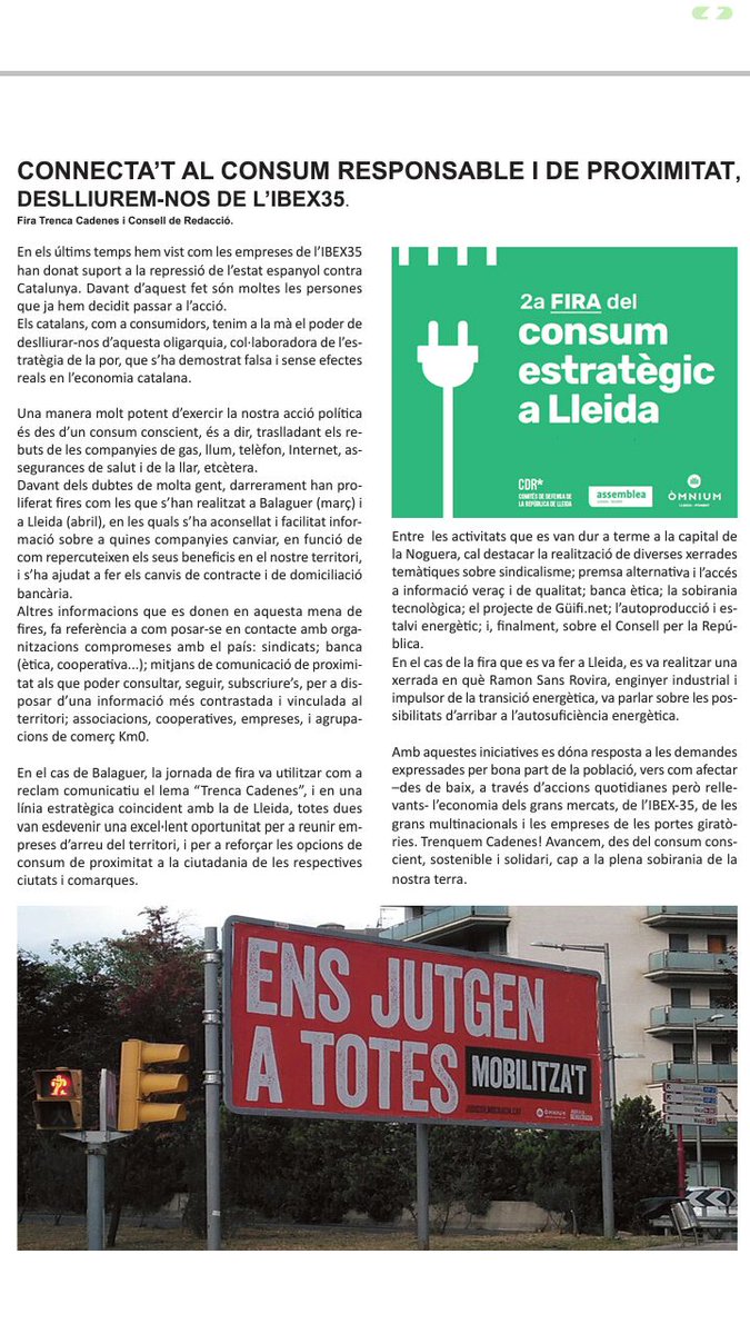 CDRsLleida's tweet photo. [CDR BORDETA]
Al barri ha nascut un butlletí informatiu! 📰
Felicitem a les veïnes que han tingut la iniciativa i us demanem donar-li suport fent-ne difusió: la informació ens farà lliures! https://t.co/CLUKocppEU