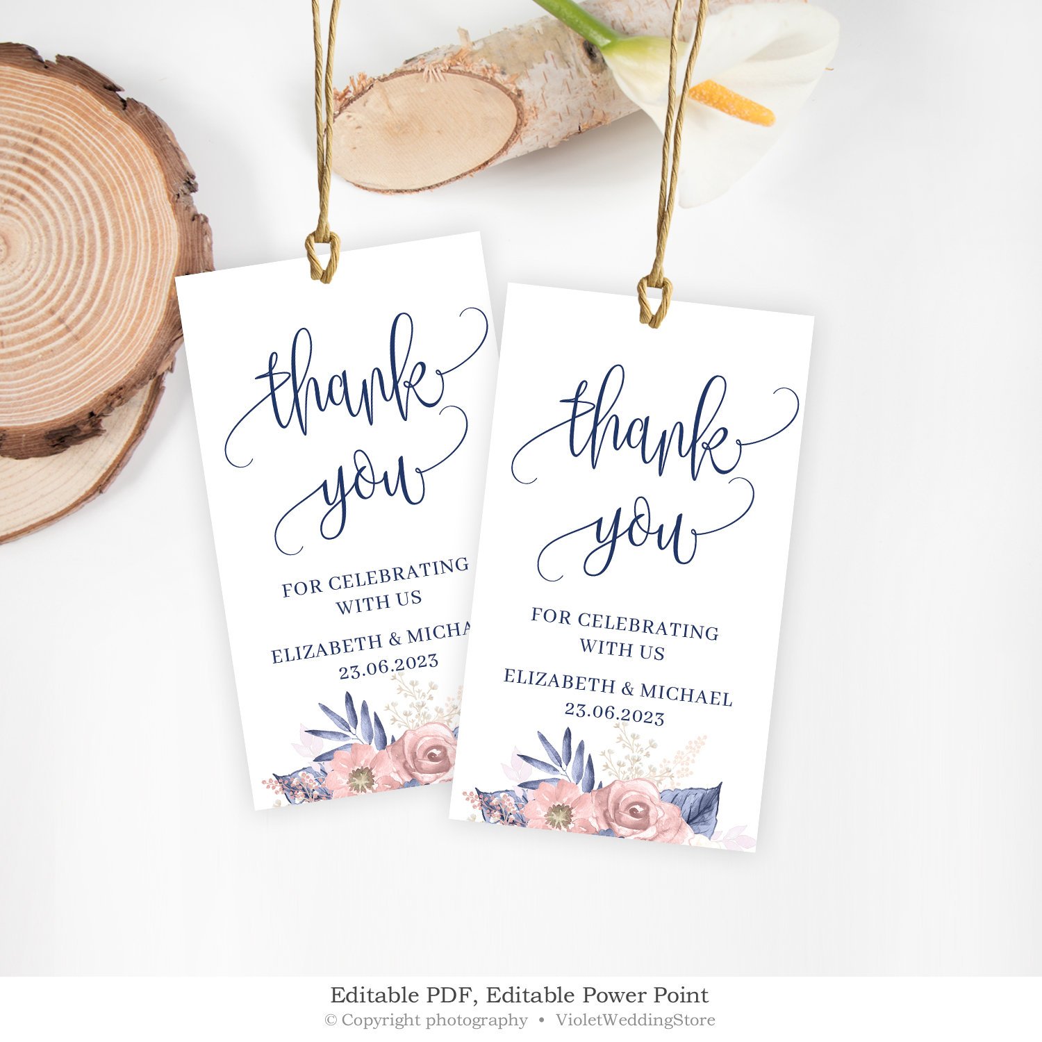 Violeta Navy Thank You Template Printable Wedding Favors Gift Editable Wedding Thank You Rustic Thank Instant Download Blush2 T Co Mwnl87xteq Papergoods Blue Wedding Yellow Editablethankyou