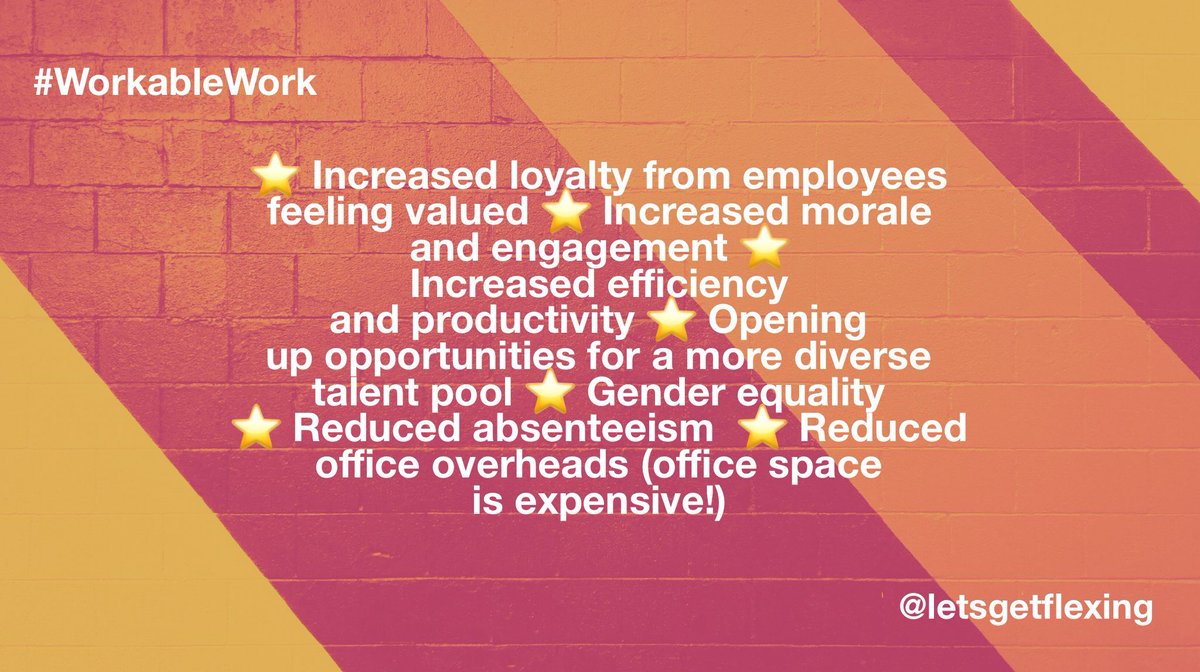 DoyenneDigital's tweet image. Here are some of the reasons why I think flexible working is good for business.
I'm sure there are so many more. Can you think of any?
#flexibleworking #WorkableWork