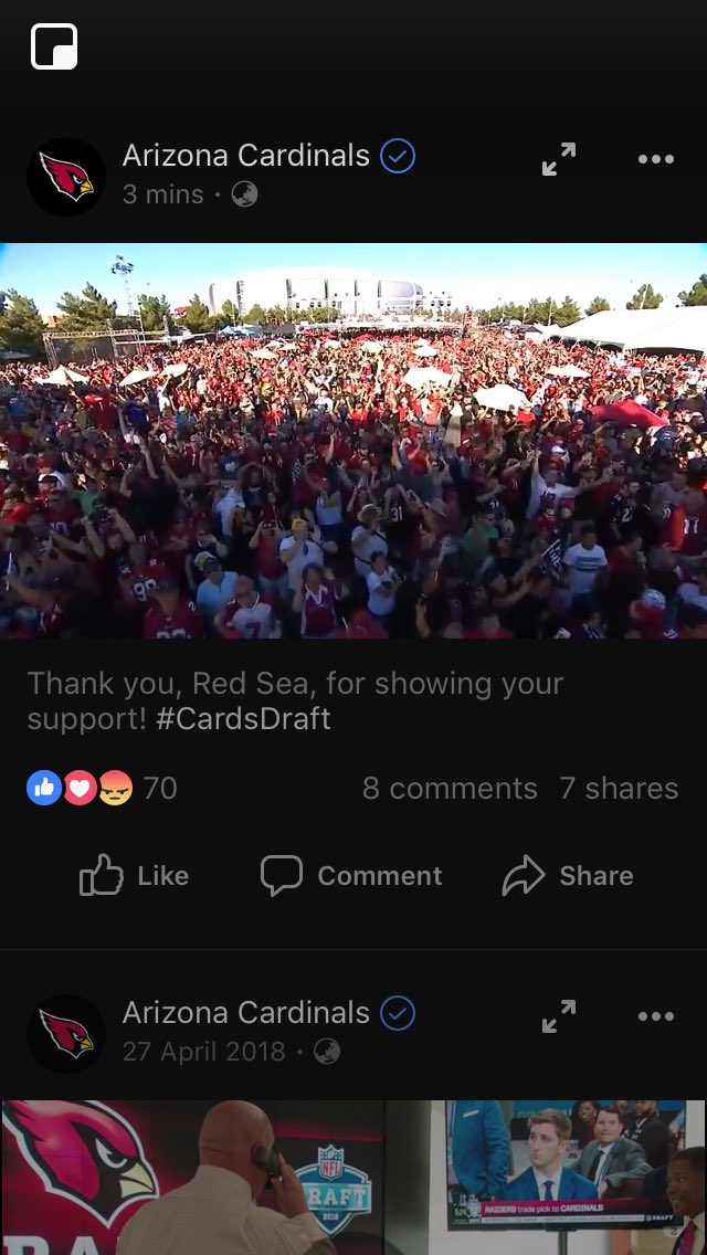 My FB feed of videos. Today’s rnd 1 pick and last years rnd 1 pick....🤦🏻‍♂️