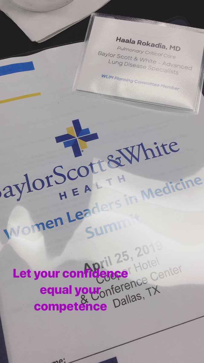 HRokadiaMD's tweet photo. Women Leaders in Medicine Summit #WLIM @bswhealth. “Let your confidence equal your competence” - Tiffany Berry MD. Great speakers @GutGirlMD, Tiffany Berry MD, & Neena Newberry. Motivational evening with the opportunity to meet inspiring women! #WomenInMedicine #womenleaders https://t.co/Y3pFBTvn3D