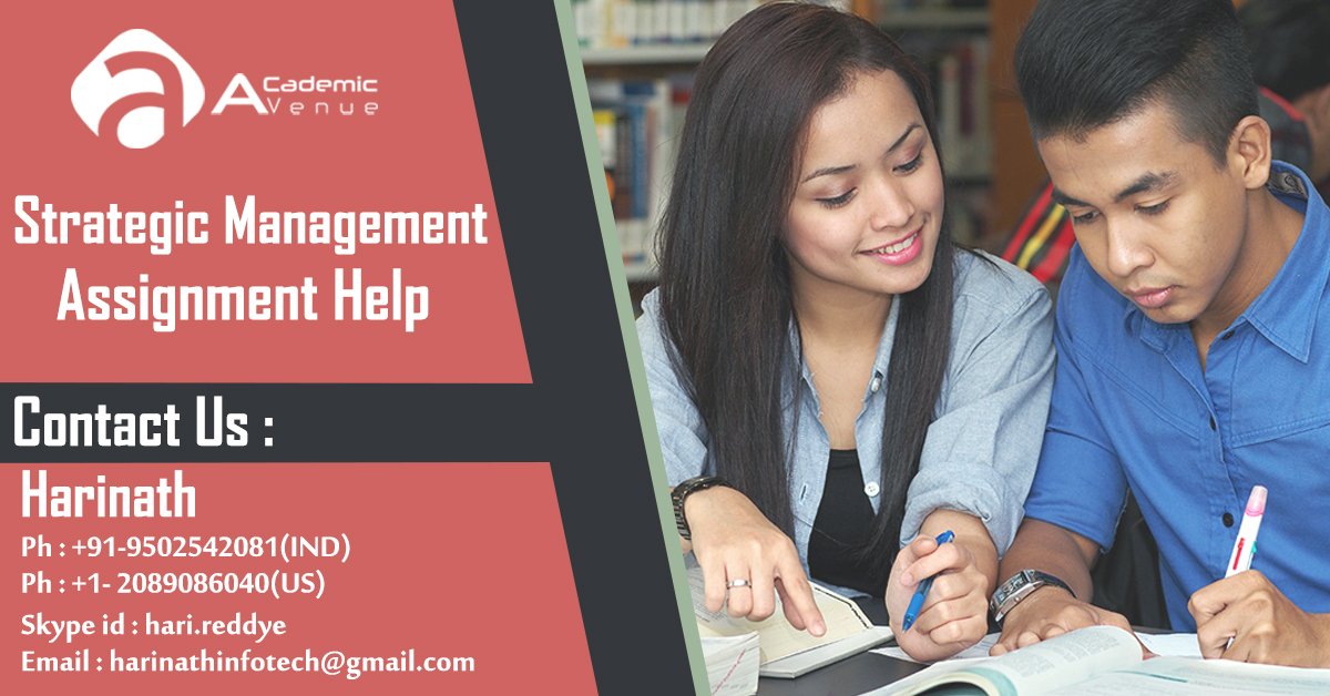 academic_avenue's tweet image. j.mp/2NdAgBy
#AcademicAvenue provides #AssignmentHelpOnStrategicManagement. We are experts in giving you assignments on Strategic Management.
#ProfessionalAssignmentWriters
#StrategicManagementAssignmentHelp
#BestOnlineAssignmentWritingServiceForStudents