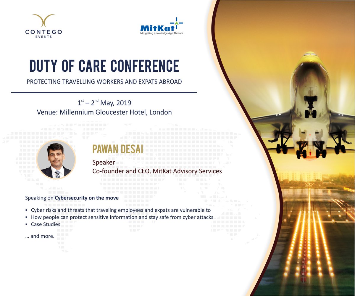 Here is a brief overview of what our co-founder and CEO Pawan Desai will cover extensively in his role as a speaker at the Duty of Care Conference in London on 1st and 2nd May.

#cybersecurity #riskassessment #corporatesafety