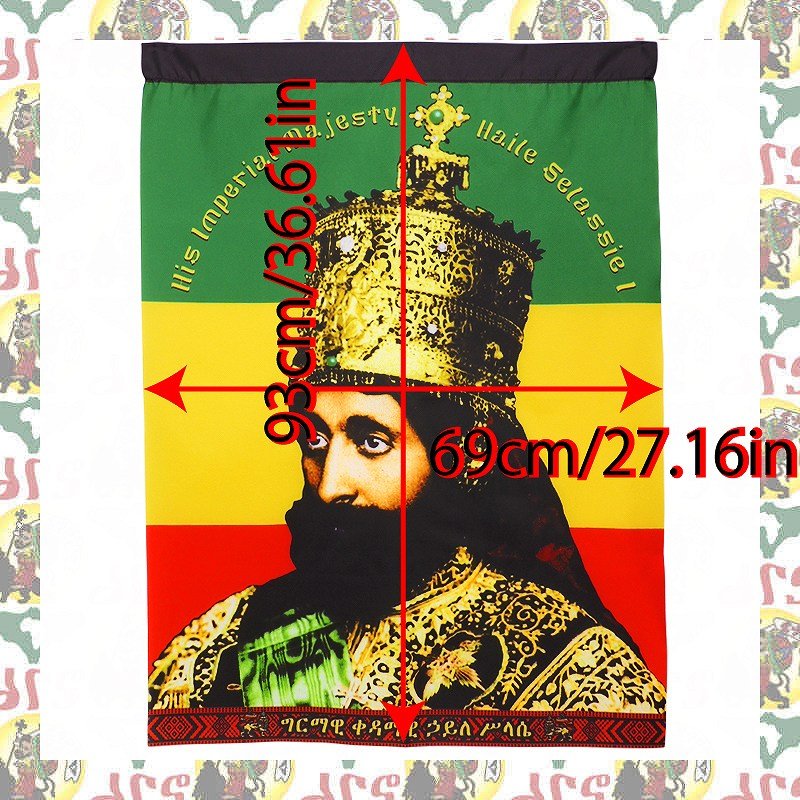 ダブロク【drs】オリジナル フラッグ Coronation Haile Selassie I