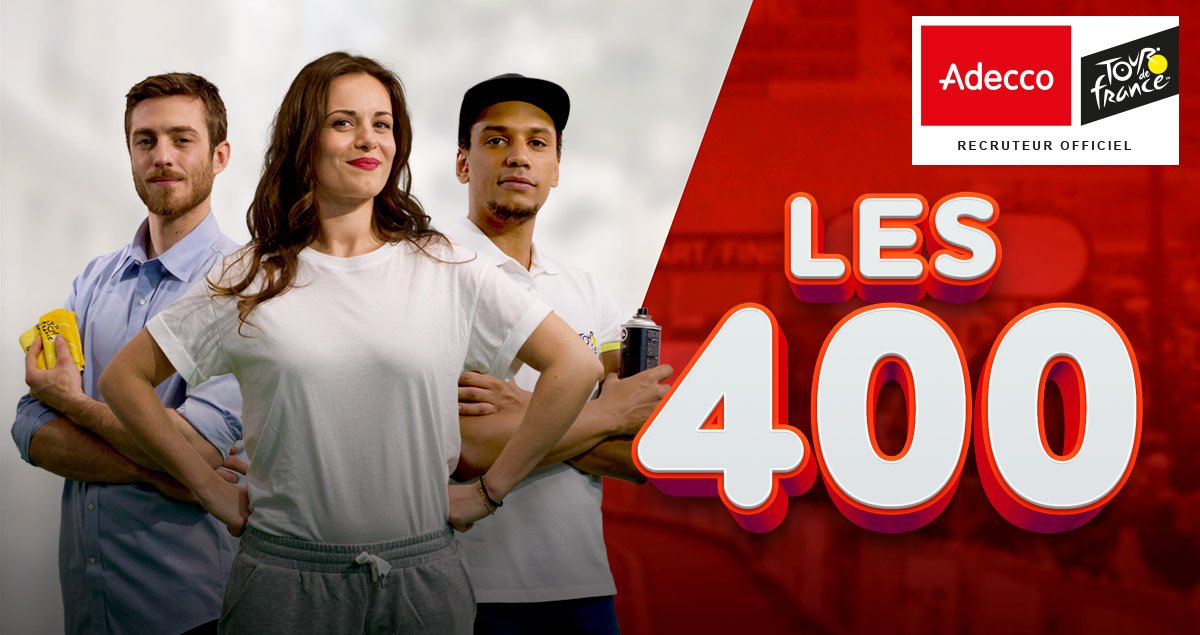 Chaque année nous mettons notre expertise en matière de recrutement au service du Tour de France, en déléguant 400 intérimaires sur les routes de l’événement : les emblématiques « équipiers » du Tour ! 🚴‍♂️
adec.co/4FYv6K
#EnRouteVerslEmploi #TDF2019