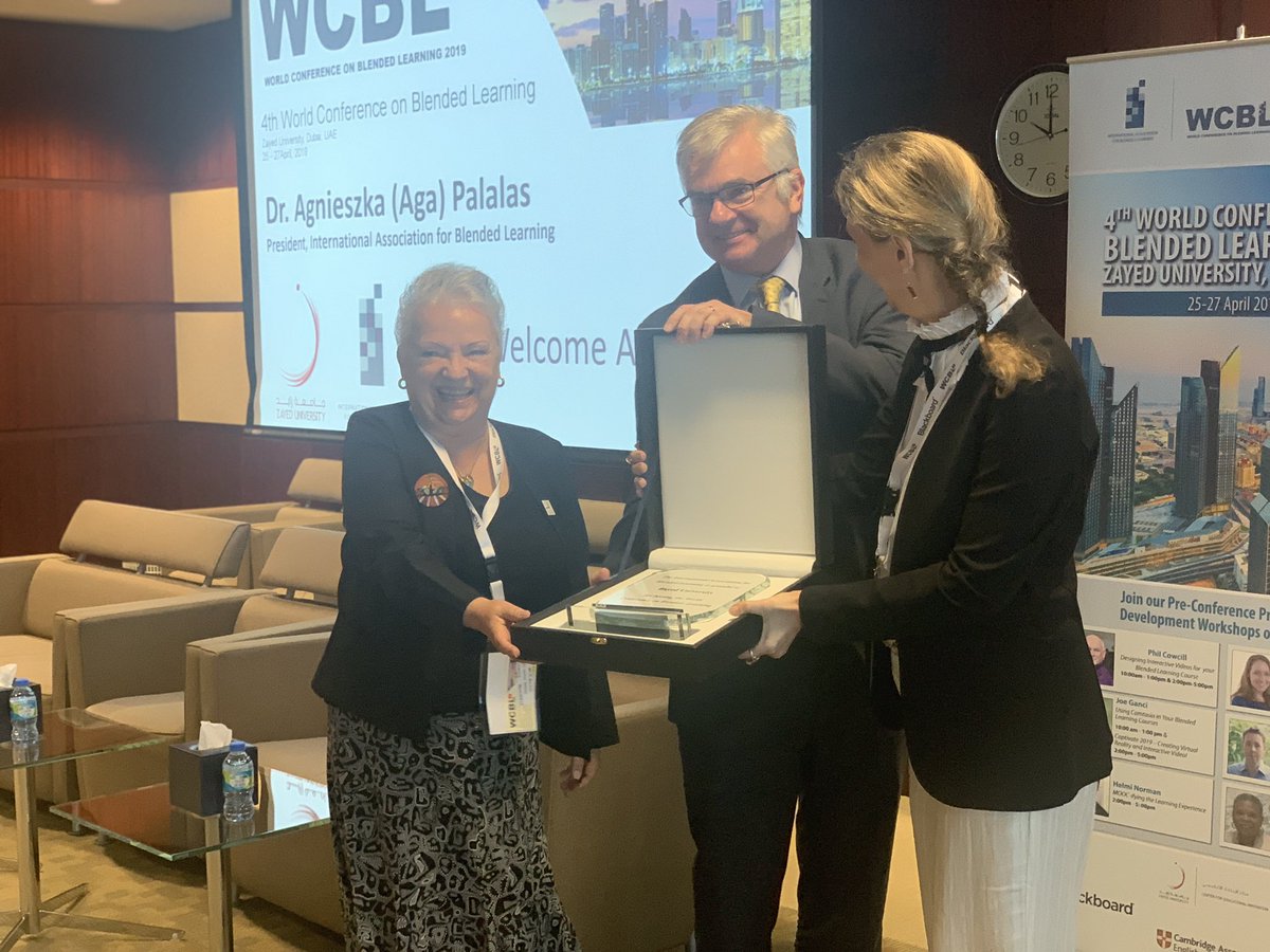 IABLblend's tweet photo. Award ceremony and presentation of award from IABL to Zayed University as WCBL 2019 host #wcbl2019 #iabl #zu #dubai https://t.co/1QlNUO0KWD